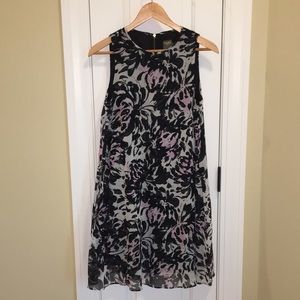 Taylor black pink multi shirt dress | Size 4